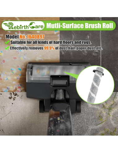 Rodillo y Filtro Repuesto Rebirthcare 3930F para Bissell CrossWave
