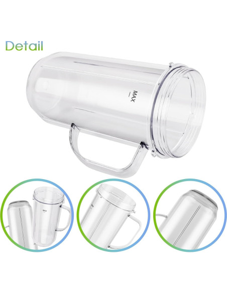 Juego de 5 tazas Magic Bullet 22 oz con tapa y cuchilla Juego de 5 tazas Magic Bullet 22 oz con tapa y cuchilla