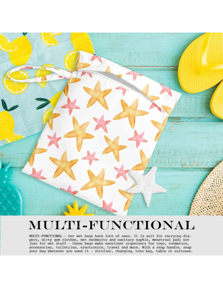 Bolsa Húmeda y Seca Impermeable Estrella 26x32cm para Viaje Bolsa Húmeda y Seca Impermeable Estrella 26x32cm para Viaje