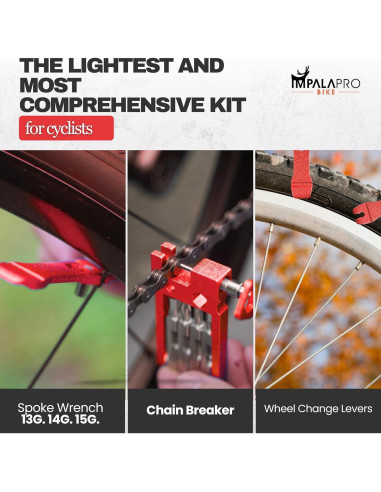 Kit de Herramientas para Bicicleta 20 en 1 IMPALAPRO Rojo