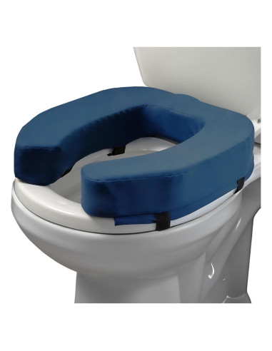 Elevador de Asiento de Inodoro Lunderg 7.62 cm Azul - Espuma Firme
