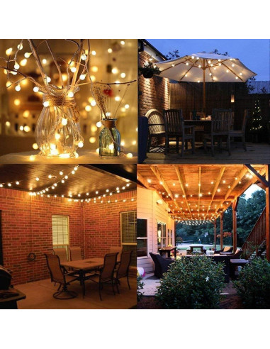 Luces de Cadena de Globo LED YoTelim 6M 40 LEDs Cálido con Control Remoto