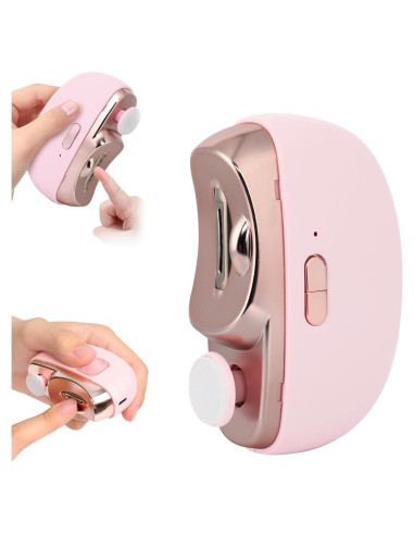 Cortador de Uñas Eléctrico WLLEADG 3 en 1 Rosa Recargable