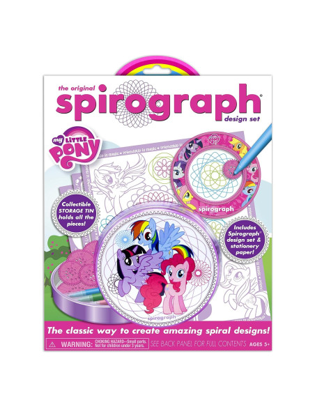 Set de Dibujo Spirograph Mi Pequeño Pony - Lata Coleccionable Set de Dibujo Spirograph Mi Pequeño Pony - Lata Coleccionable