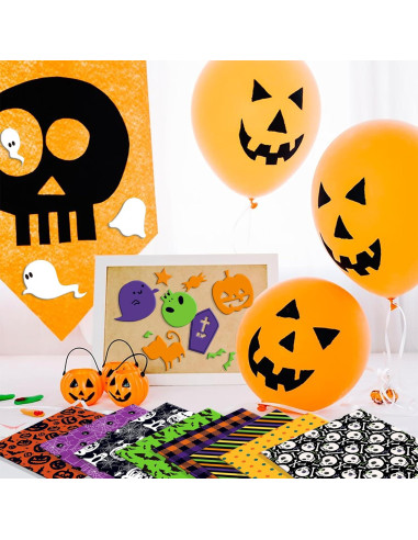 Juego de Papel de Scrapbook Halloween GLKTOPO 30.5 cm Doble Cara 24 Hojas