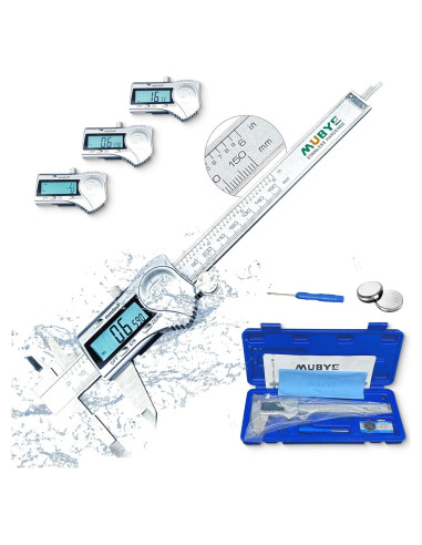 Calibrador Digital MUBYE 150mm Acero Inoxidable IP54