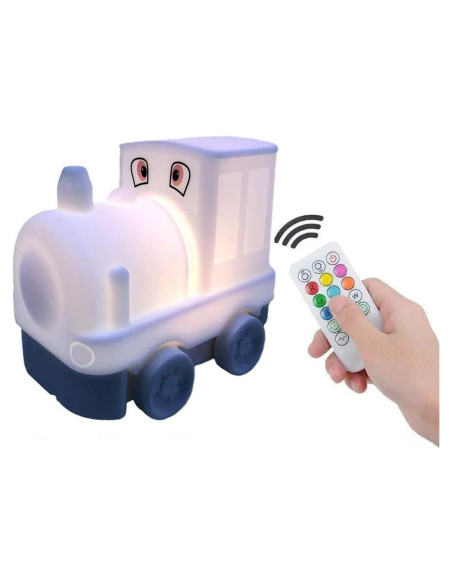 Luz Nocturna Tekemai Tren Recargable USB 9 Colores Ajustable Luz Nocturna Tekemai Tren Recargable USB 9 Colores Ajustable