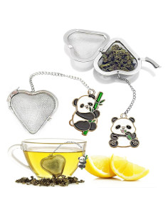 Infusores de Té de Acero Inoxidable HADEWEITE - 2 Pandas Lindos