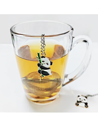 Infusores de Té de Acero Inoxidable HADEWEITE - 2 Pandas Lindos