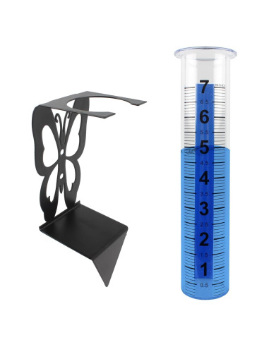 Medidor de Lluvia TBWHL 17.78 cm con Soporte Acero Inoxidable