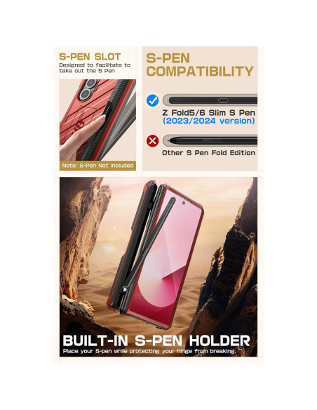 Funda SUPCASE para Samsung Galaxy Z Fold 6 con Soporte S Pen Funda SUPCASE para Samsung Galaxy Z Fold 6 con Soporte S Pen