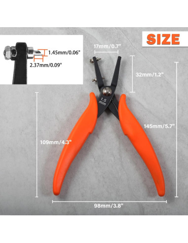 Agujereador de Metal LEONTOOL 15.24cm 1.5mm con Mangos de PVC