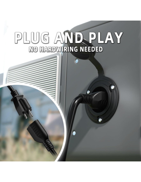 Enchufe de Entrada de Energía PlugSaf 15A 125V con Cubierta Impermeable Enchufe de Entrada de Energía PlugSaf 15A 125V con Cubierta Impermeable