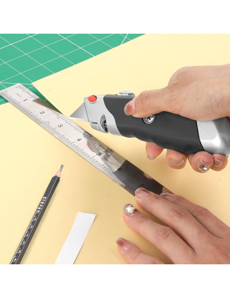 Cuchillo de Utilidad DIYSELF 2-Pack, Retráctil, 15.7 cm Cuchillo de Utilidad DIYSELF 2-Pack, Retráctil, 15.7 cm
