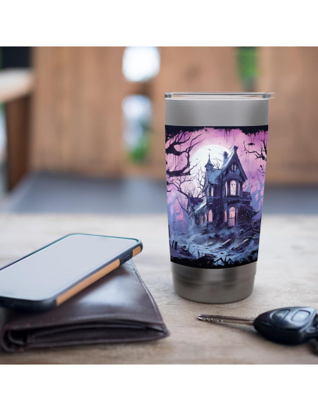Vaso Térmico Acero Inoxidable 20 oz Halloween Casa Embrujada Vaso Térmico Acero Inoxidable 20 oz Halloween Casa Embrujada