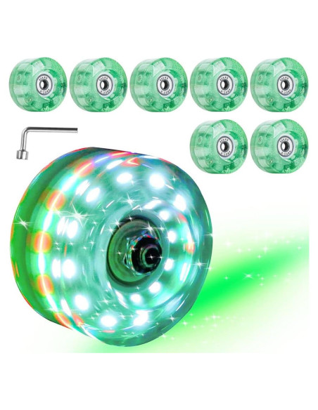 Ruedas LED Nezylaf 58mm 78A para Patines Cuádruples - 8 Pack Ruedas LED Nezylaf 58mm 78A para Patines Cuádruples - 8 Pack