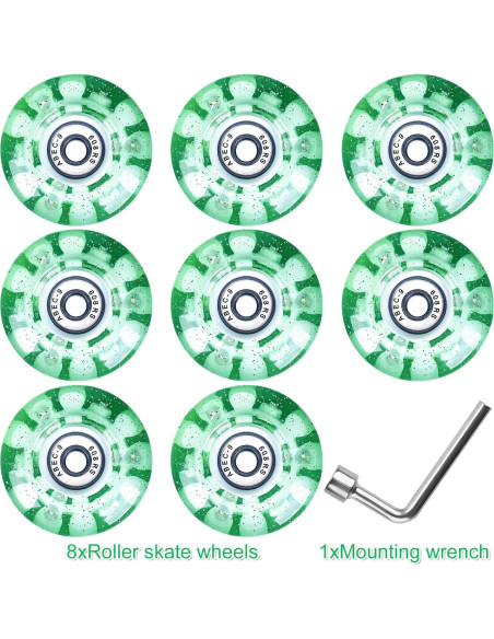 Ruedas LED Nezylaf 58mm 78A para Patines Cuádruples - 8 Pack Ruedas LED Nezylaf 58mm 78A para Patines Cuádruples - 8 Pack