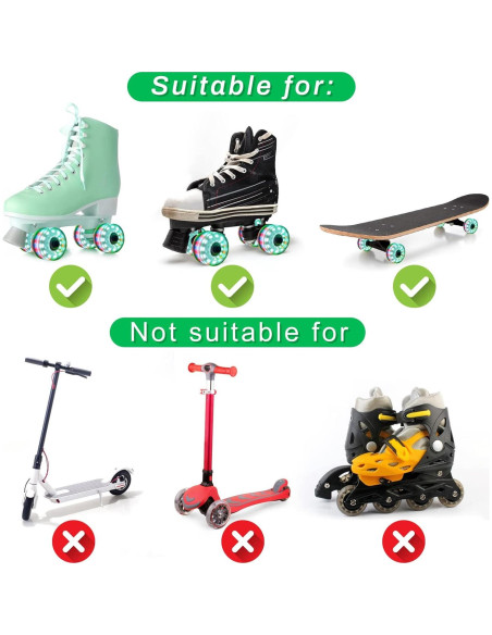 Ruedas LED Nezylaf 58mm 78A para Patines Cuádruples - 8 Pack Ruedas LED Nezylaf 58mm 78A para Patines Cuádruples - 8 Pack
