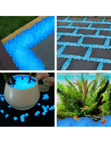 Rocas Brillantes Azul 1" Lechloris - 450pcs para Jardín