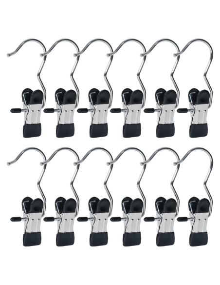 Pinzas de Doble Cabeza Recubiertas Lyhhrd 30 Pcs Ahorra Espacio Pinzas de Doble Cabeza Recubiertas Lyhhrd 30 Pcs Ahorra Espacio