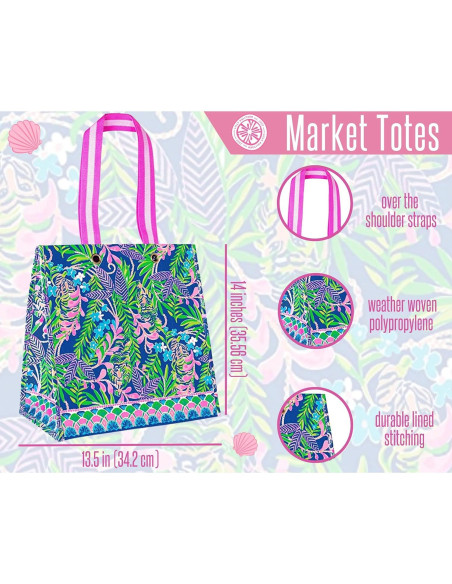 Bolsa de Compras Reutilizable Lilly Pulitzer - Tote Ecológica 35.6cm Bolsa de Compras Reutilizable Lilly Pulitzer - Tote Ecológica 35.6cm