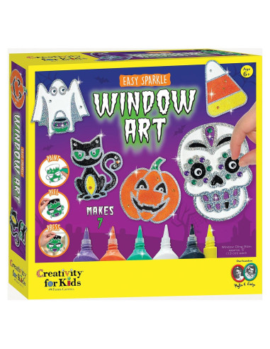 Kit de Manualidades Halloween Creatividad para Niños - Arte de Ventana DIY