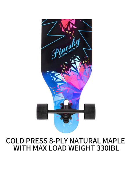Longboard Completo 41" PINESKY 8 Capas Arce Natural Cruiser Longboard Completo 41" PINESKY 8 Capas Arce Natural Cruiser