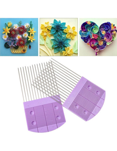 Herramientas de Quilling SEWACC 6 Pcs Peines de Papel Púrpura