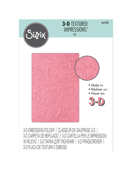 Carpeta de Embossing 3D Sizzix Flores Abstractas 15.9x10.8cm Carpeta de Embossing 3D Sizzix Flores Abstractas 15.9x10.8cm