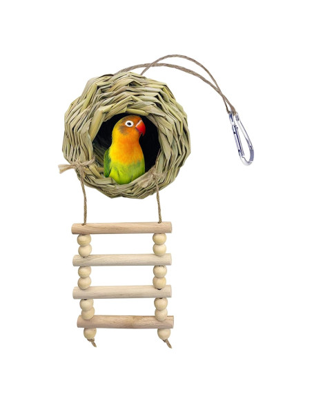 Casa Nido Colgante para Aves Hamiledyi Mediana Tejida a Mano Casa Nido Colgante para Aves Hamiledyi Mediana Tejida a Mano