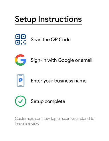 Soporte de Reseñas de Google ProsperQR NFC y QR 1 Unidad
