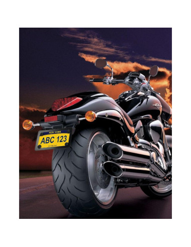 Marco de Placa de Licencia de Motocicleta FBJTDQ Negro 18.7x11.4cm