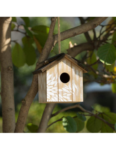 Casa de pájaros de madera Topadorn colgante ecológica 21.69x17.78 cm
