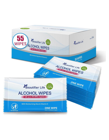 Toallitas desinfectantes Beautifier Life 55 unidades 75% alcohol Toallitas desinfectantes Beautifier Life 55 unidades 75% alcohol