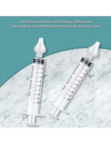 Jeringa Nasal JUSONEY para Bebés - Irrigador Silicona 2 Piezas