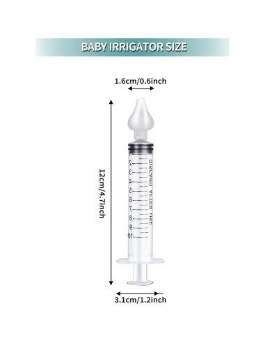 Jeringa Nasal JUSONEY para Bebés - Irrigador Silicona 2 Piezas