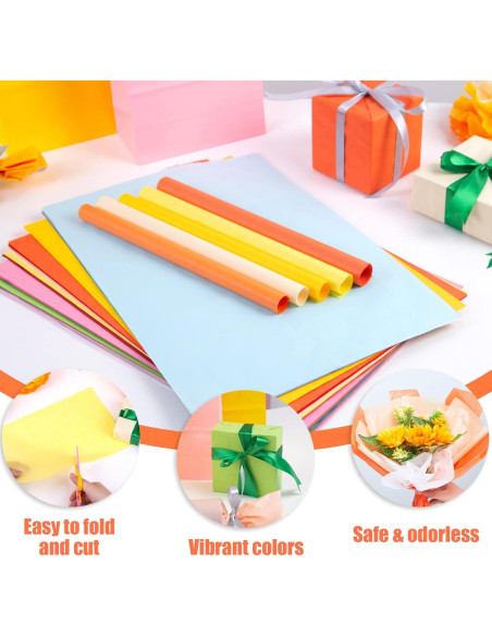 Papel de Seda Multicolor Shindel 330 Hojas 35x25cm Manualidades Papel de Seda Multicolor Shindel 330 Hojas 35x25cm Manualidades