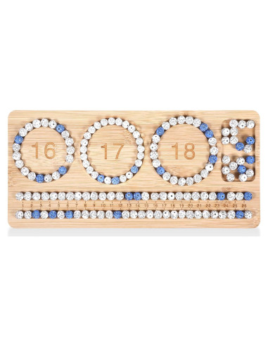 Tablero de cuentas Hoohnnaa para hacer joyas de madera 28.5x13cm