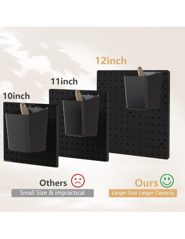FZK Pegboard Negro 4 Piezas 61x61 cm Organizador de Pared