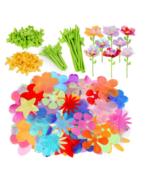 Kit de Manualidades de Flores Qirptey para Niños 3-8 Años Kit de Manualidades de Flores Qirptey para Niños 3-8 Años