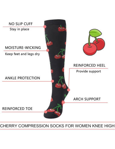 Calcetines de Compresión Junely para Mujeres hasta la Rodilla