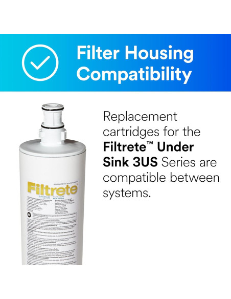 Filtro de Reemplazo Filtrete 3US-MAX-F01 para Agua Bajo Fregadero Filtro de Reemplazo Filtrete 3US-MAX-F01 para Agua Bajo Fregadero