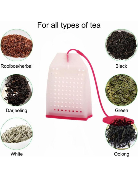 Infusores de Té de Silicona Dwwffer - 4 Piezas Reutilizables Infusores de Té de Silicona Dwwffer - 4 Piezas Reutilizables