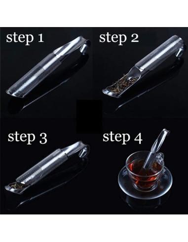Infusor de Té de Acero Inoxidable WONNABUY - 2 Pcs, Malla Fina