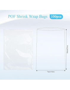 Bolsas de Envoltura Retráctil Zonon 100 Piezas 17.78x25.4cm 2