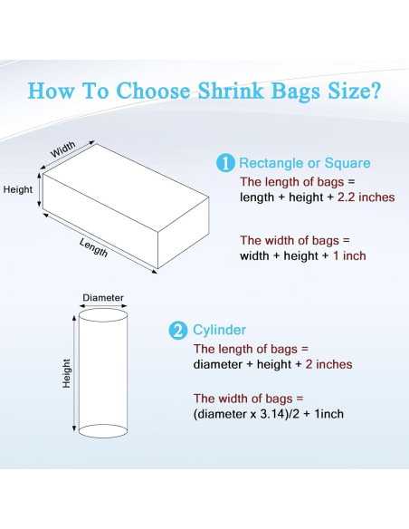 Bolsas de Envoltura Retráctil Zonon 100 Piezas 17.78x25.4cm Bolsas de Envoltura Retráctil Zonon 100 Piezas 17.78x25.4cm