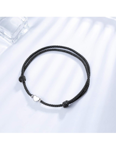 Tobillera Corazón Impermeable Joyería Boho 925 Plata Esterlina