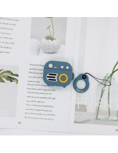 Funda de Silicona para AirPods 3 Moydolo - Diseño Retro Azul 2
