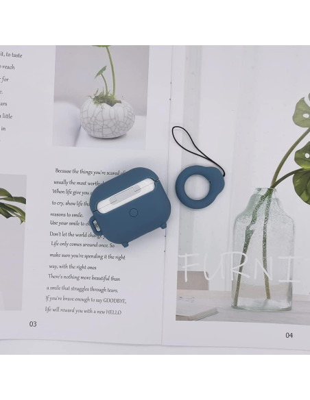 Funda de Silicona para AirPods 3 Moydolo - Diseño Retro Azul Funda de Silicona para AirPods 3 Moydolo - Diseño Retro Azul