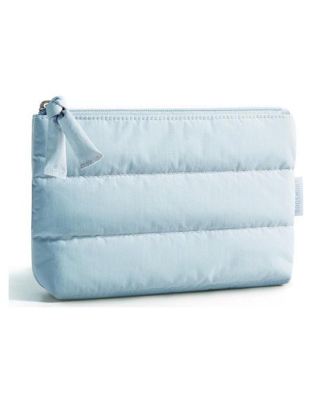 Bolsa de Maquillaje Pequeña BAGSMART Azul Bebé Resistente al Agua Bolsa de Maquillaje Pequeña BAGSMART Azul Bebé Resistente al Agua